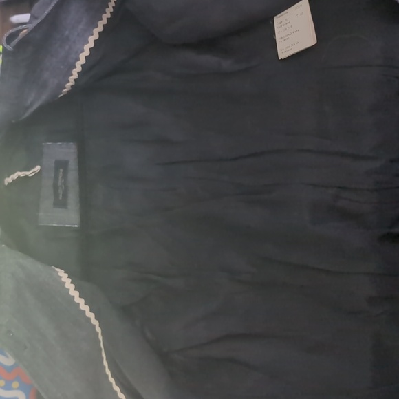 Piazza Sempione Cotton and Silk Luxury Denim Blazer Medium - Picture 10 of 11